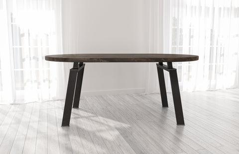 Oval Fulton Industrial Steel Table