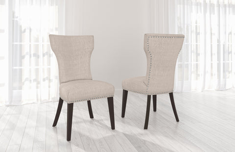 Morgan Linen Dining Chair - Trim Beige