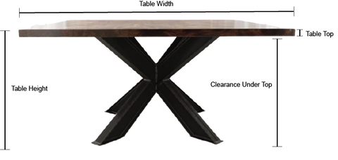 Square Shiloh Table Diagram